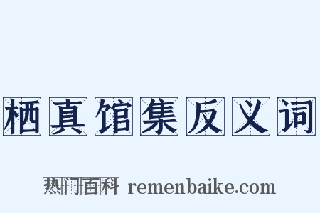 栖真馆集反义词是什么意思的图片